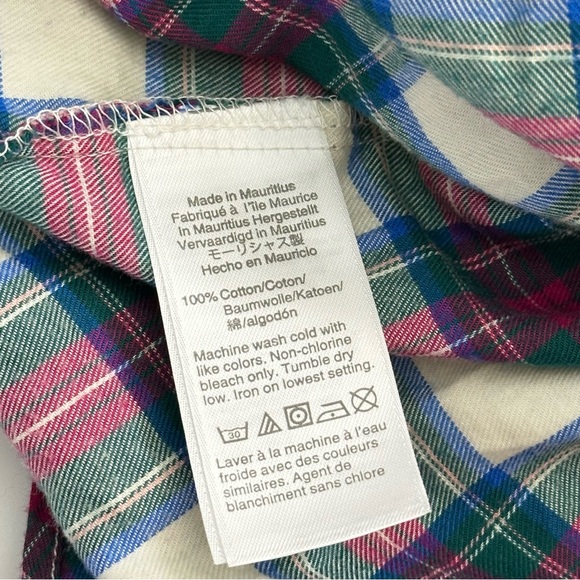 J.Crew Plaid‎ Long Sleeve Button Down Flannel Shirt Size Small Boyfriend Fit - Picture 5 of 6